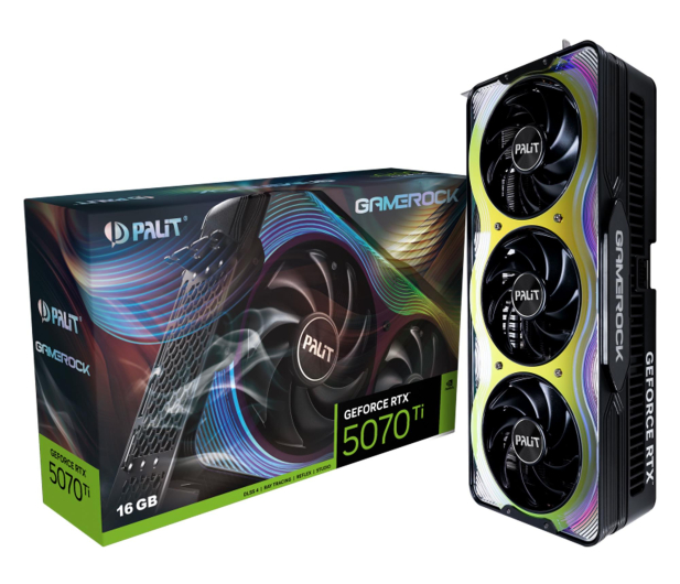 PALIT GeForce RTX 5070 Ti GameRock 16GB GDDR7 DLSS4 - 1311238 - zdjęcie